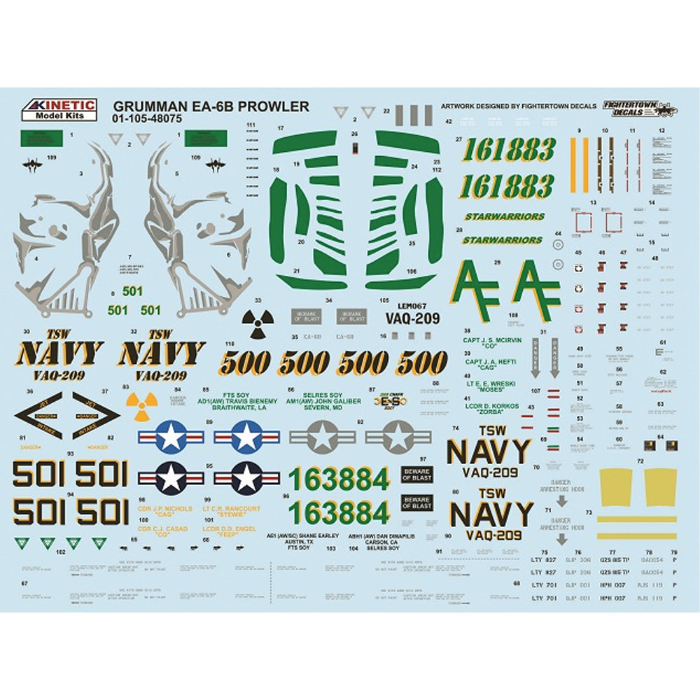 Kinetic 48075 EA-6B Dark Prowler 1:48 Model Kit