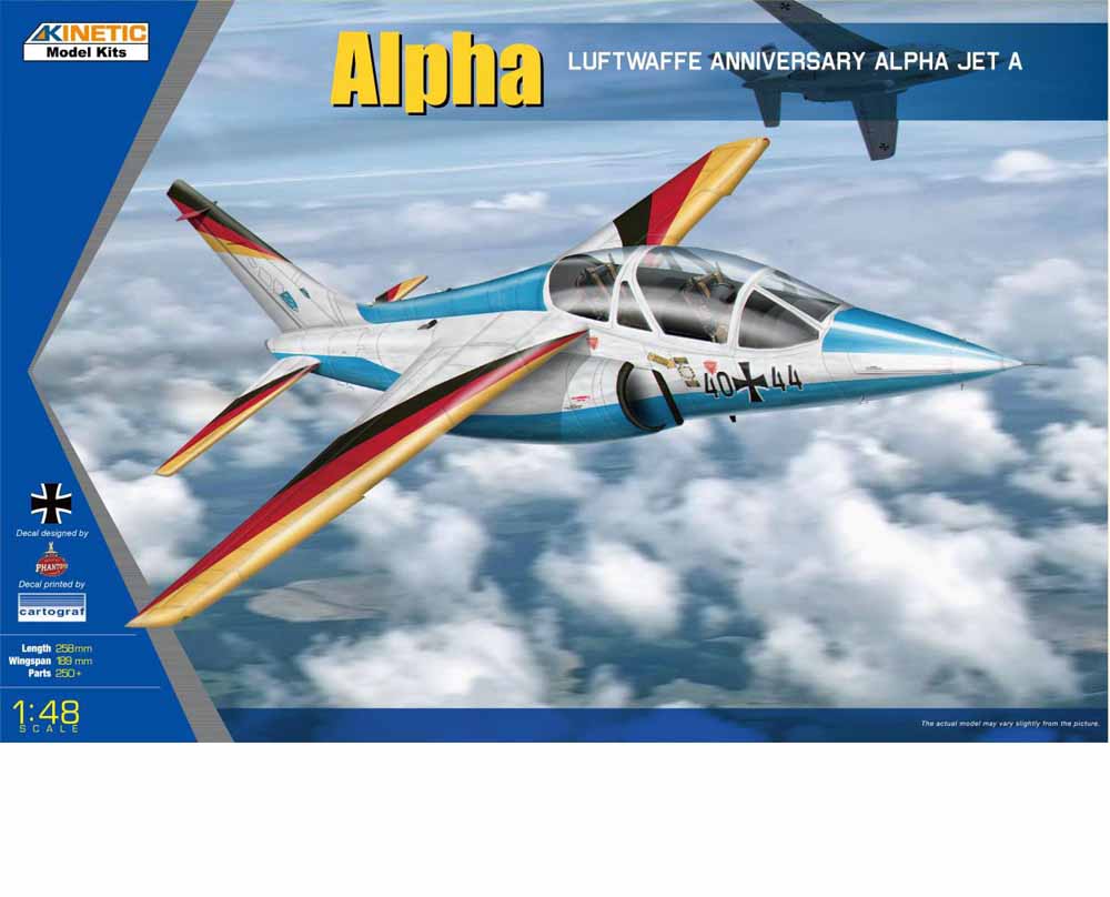 Alpha Jet Model Kit Kinetic Model Kits 48087 Dassault-Dornier Alpha Jet 1:48 Aircraft Mode ...