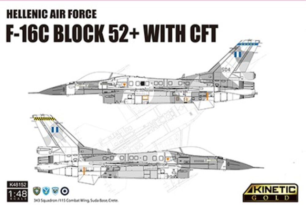 Kinetic 48152 Hellenic Air Force F-16C Block 52+ w/CFT 1:48 Model Kits