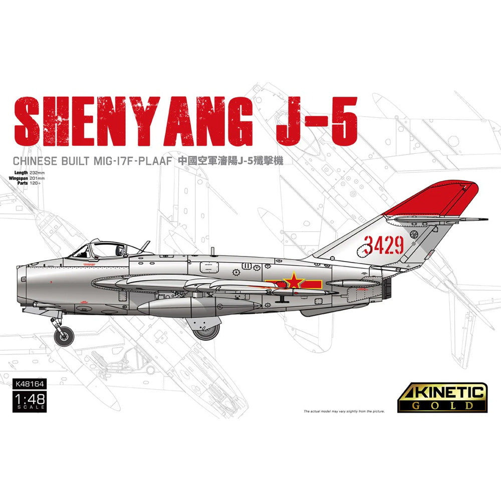 Kinetic K48164 Shenyang J-5 MIG-17F PLAAF 1:48 Model Kit