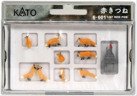 Kato Red Foxes (9) Figure Set K6-601 HO Gauge