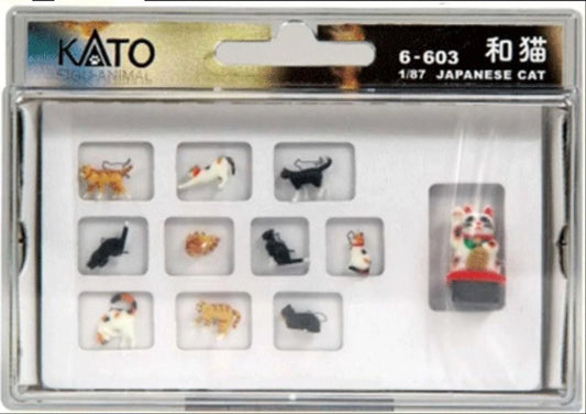 Kato Japanese Cats (10) Figure Set K6-603 HO Gauge