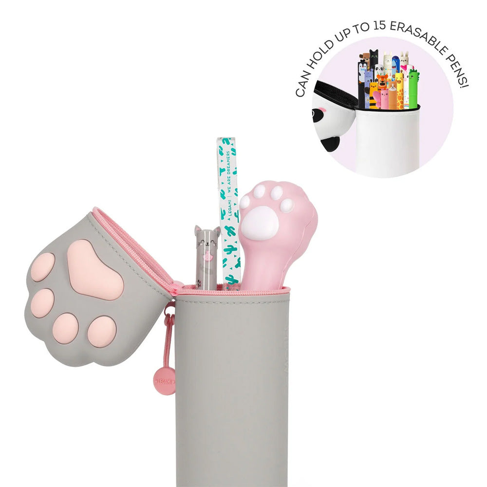 Legami 2-in-1 Soft Silicone Pencil Case - Kawaii Kitty