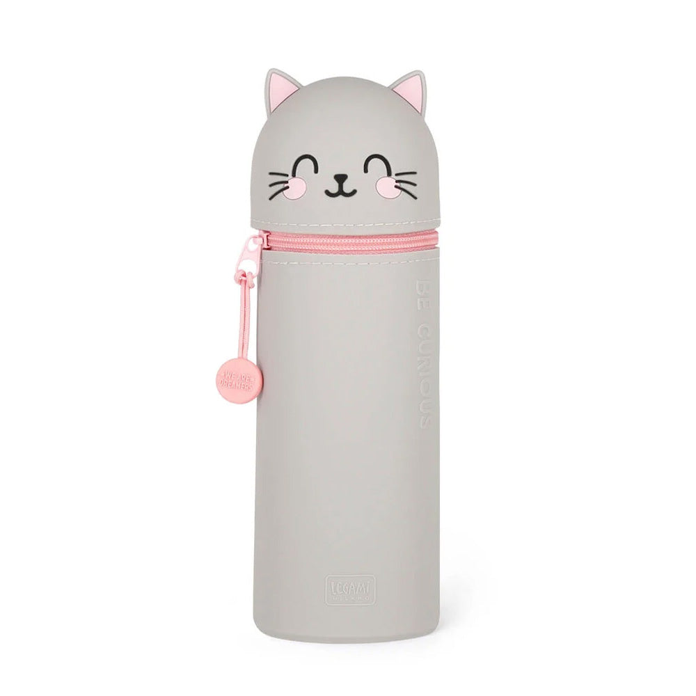 Legami 2-in-1 Soft Silicone Pencil Case - Kawaii Kitty