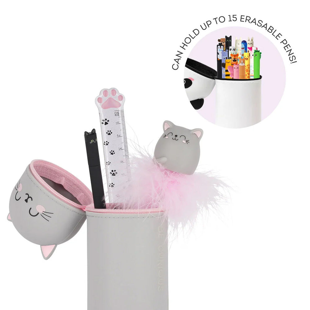 Legami 2-in-1 Soft Silicone Pencil Case - Kawaii Kitty