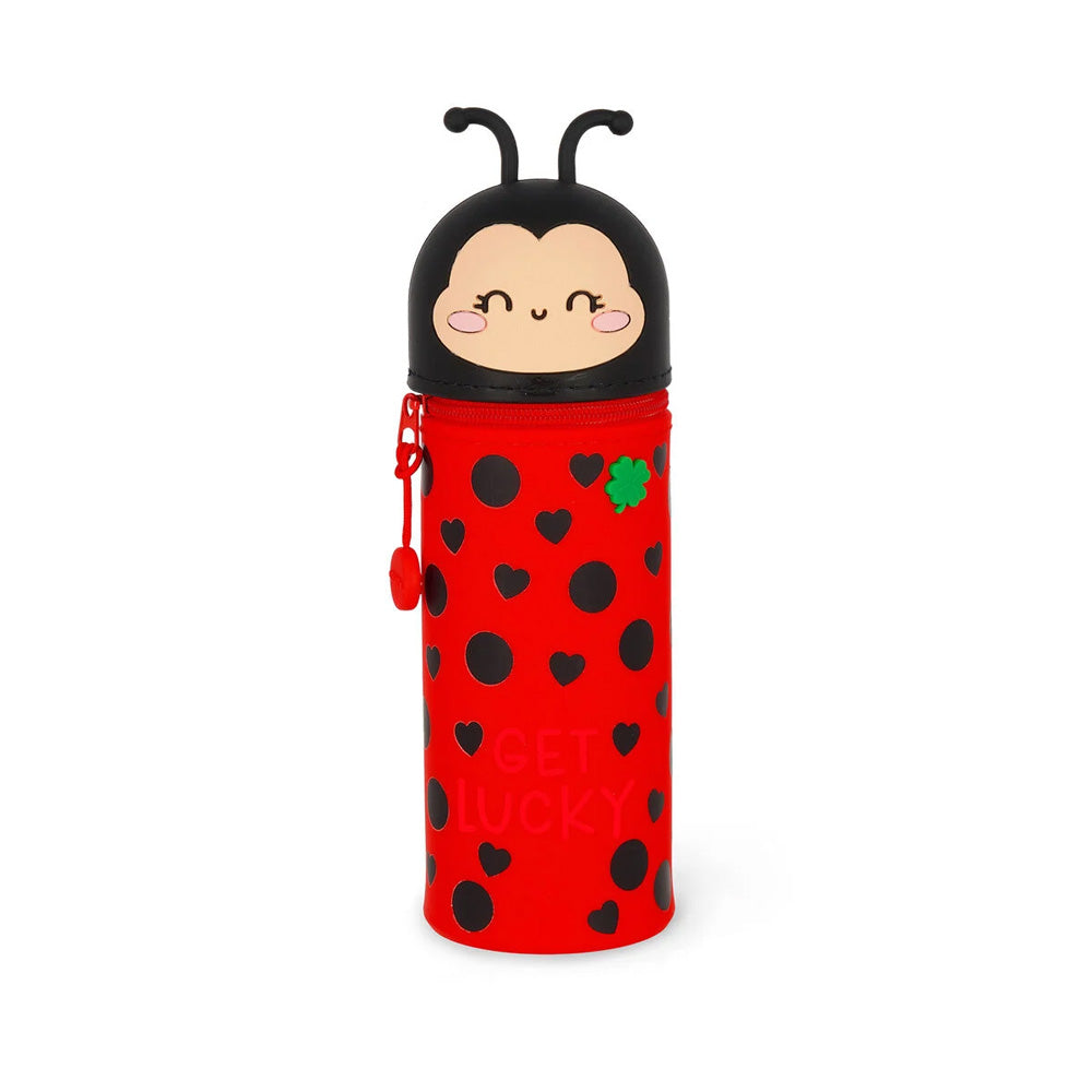 Legami 2-in-1 Soft Silicone Pencil Case - Landybug/Ladybird