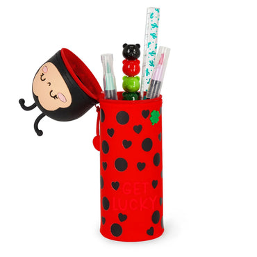 Legami 2-in-1 Soft Silicone Pencil Case - Landybug/Ladybird