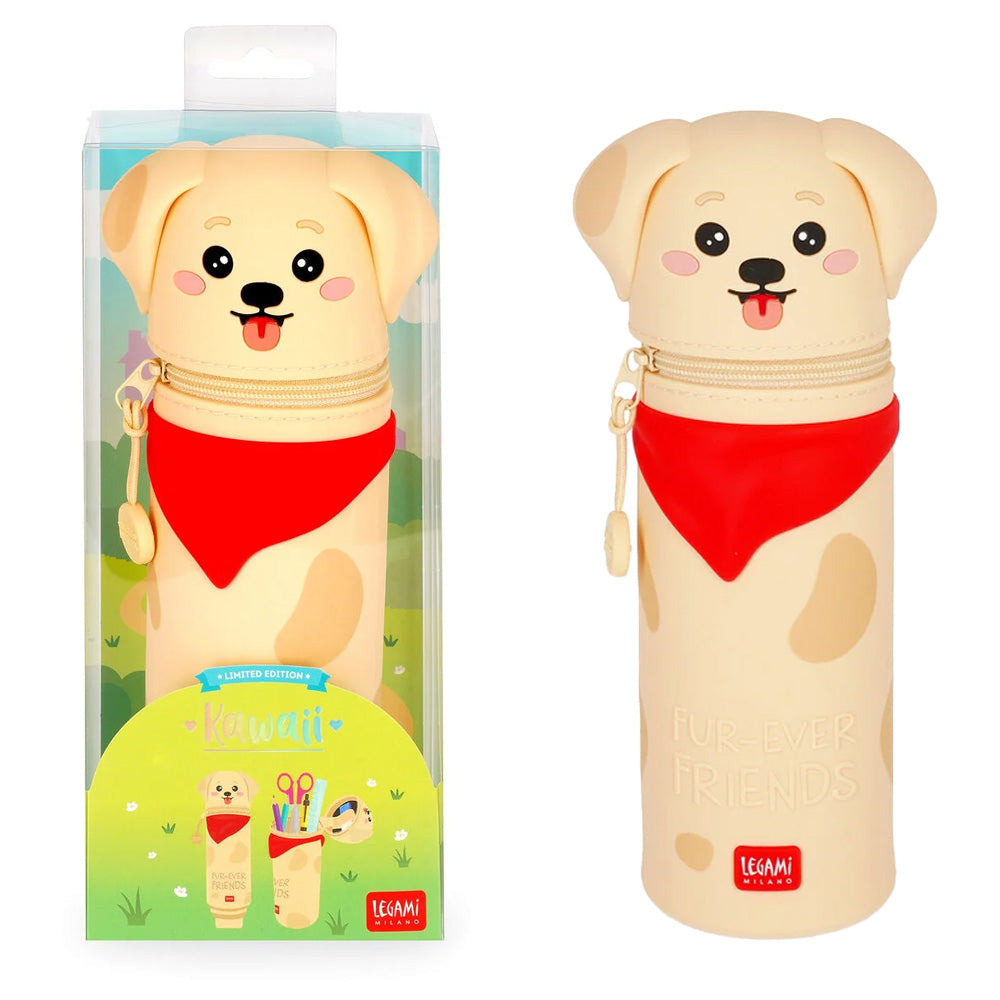 Legami Fur-Ever Friends Golden Retriever Kawaii 2-in-1 Silicone Pencil Case 2026