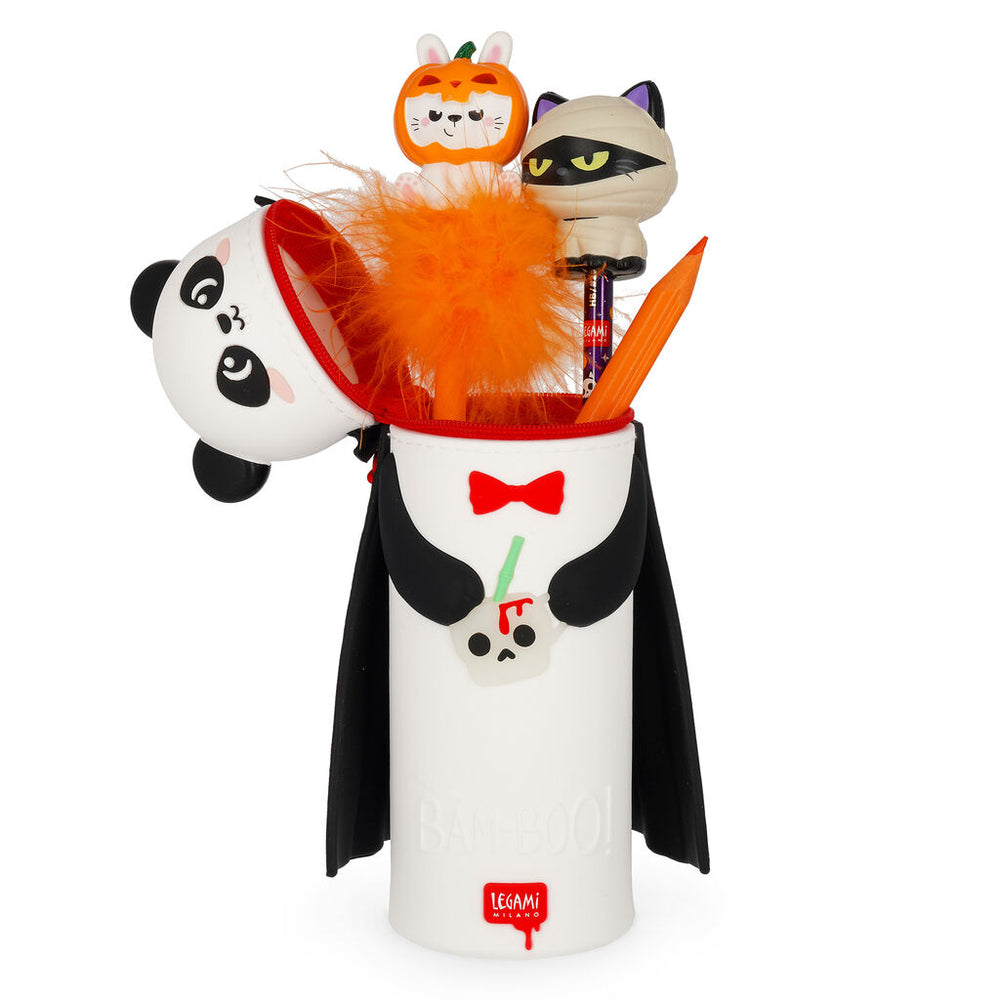 Legami Halloween 26 - Kawaii 2-in-1 Silicone Pencil Case - Secret Trick or Treat