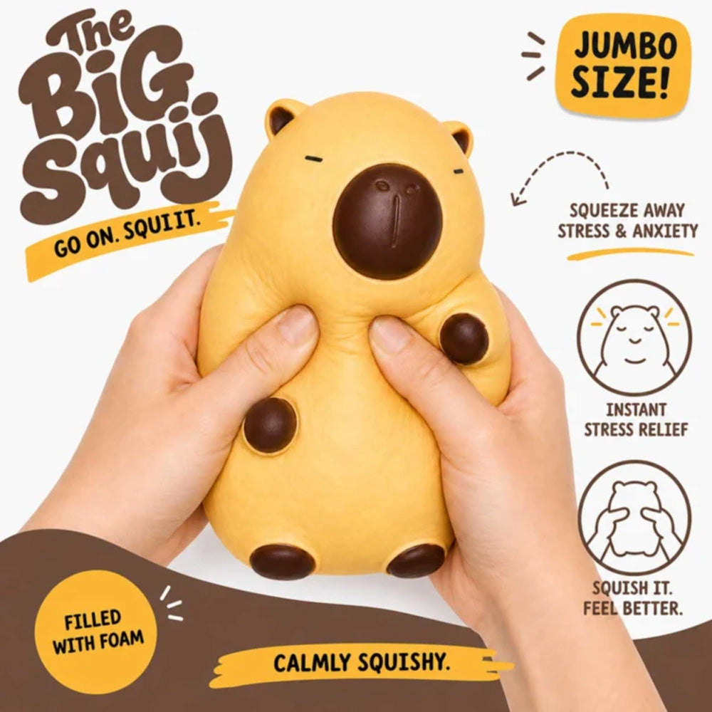 Big Squij Capybara Slow-Rise Squishy Sensory Toy - Keycraft
