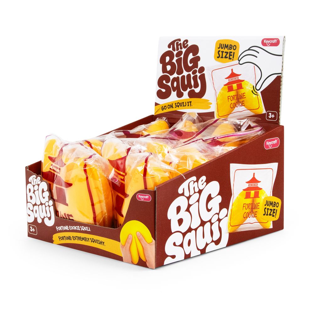 Big Squij Fortune Cookie Slow-Rise Squishy Sensory Toy - Keycraft