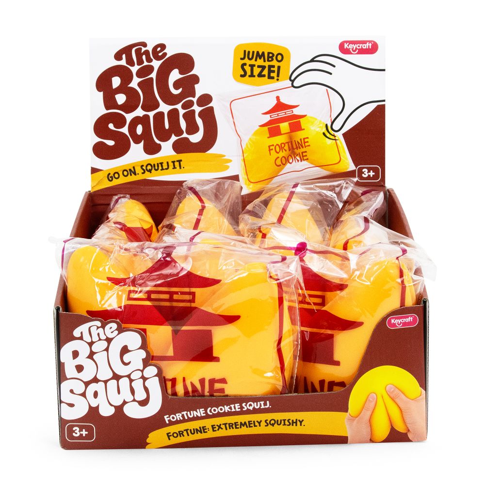 Big Squij Fortune Cookie Slow-Rise Squishy Sensory Toy - Keycraft