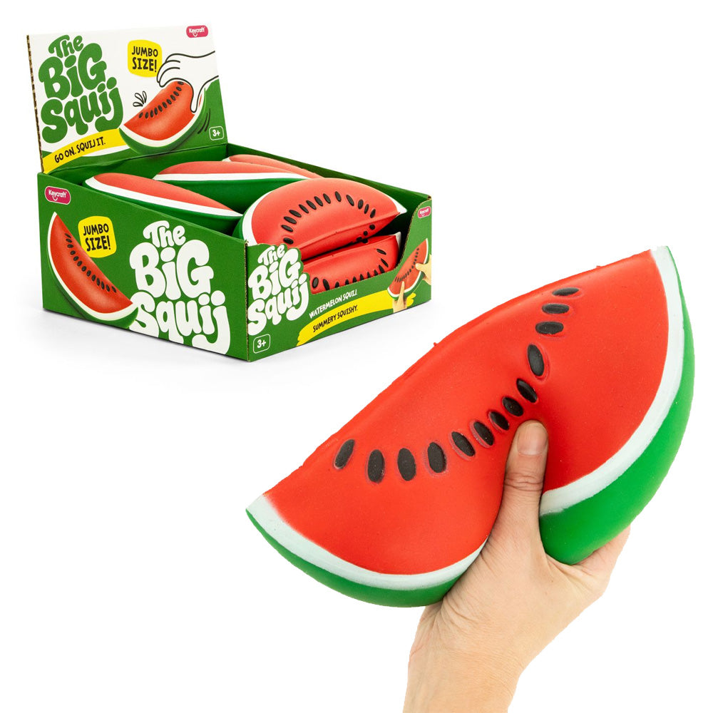 Big Squij Watermelon Slow-Rise Squishy Sensory Toy - Keycraft