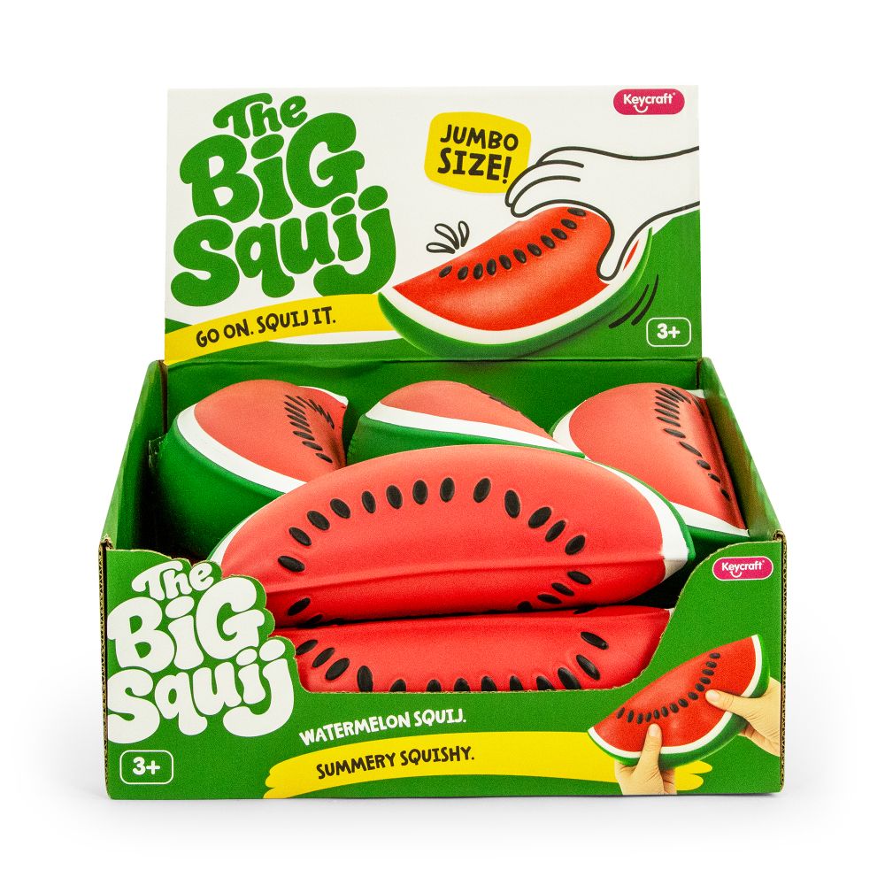 Big Squij Watermelon Slow-Rise Squishy Sensory Toy - Keycraft