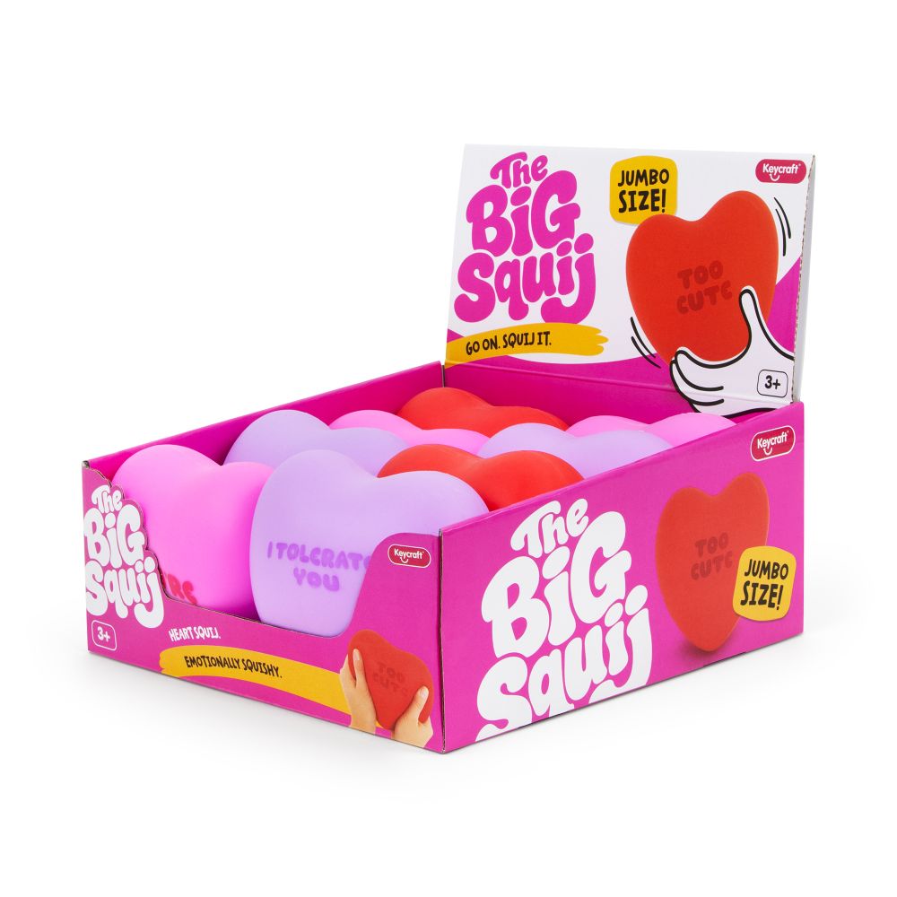 Big Squij Hearts Slow-Rise Squishy Sensory Toy - Keycraft (Assorted)