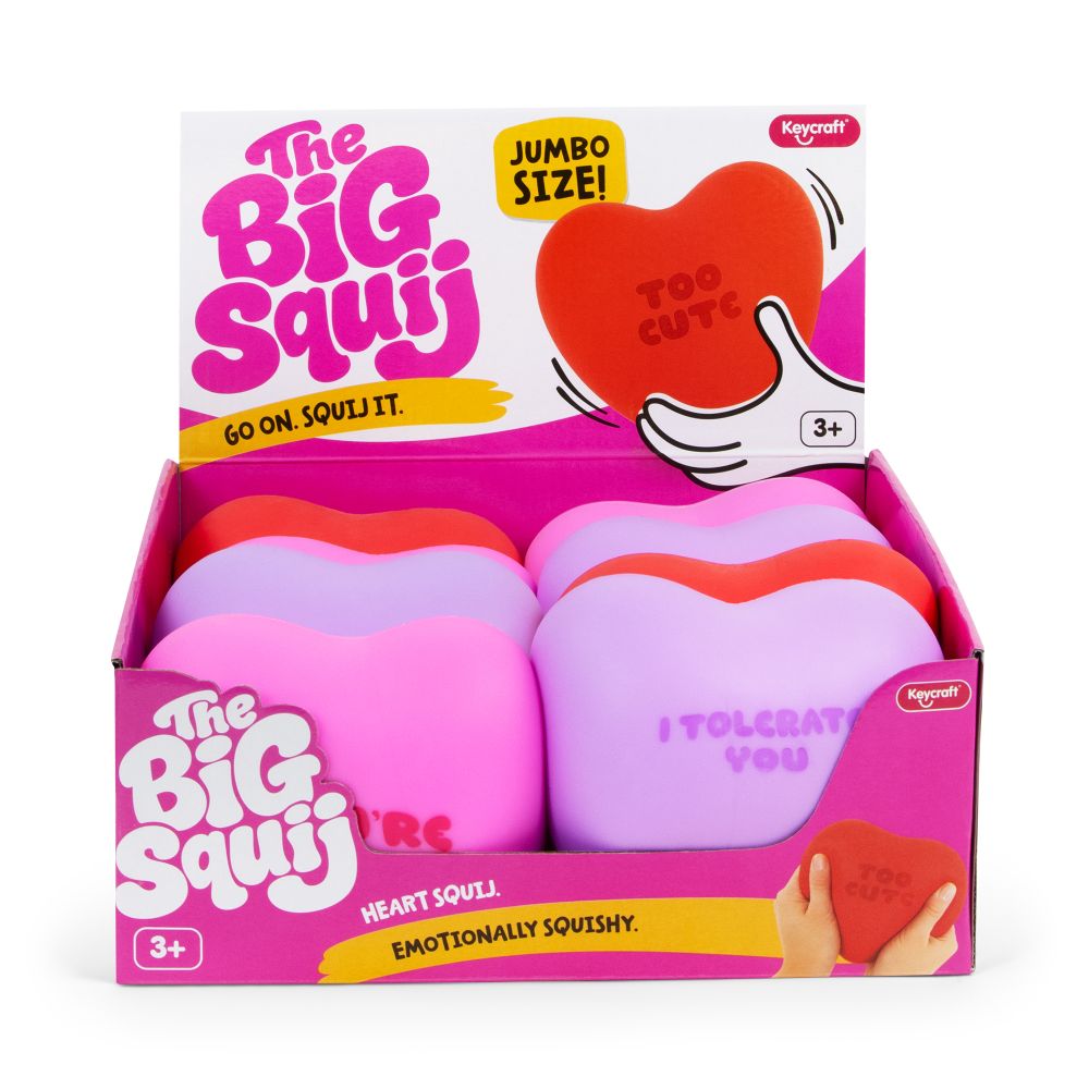 Big Squij Hearts Slow-Rise Squishy Sensory Toy - Keycraft (Assorted)