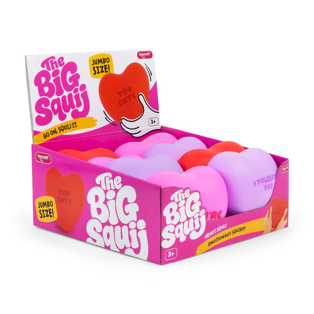 Big Squij Hearts Slow-Rise Squishy Sensory Toy - Keycraft (Assorted)