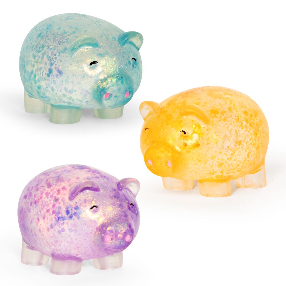 Squishy Sparkly Piggy Sensory Toy Keycraft