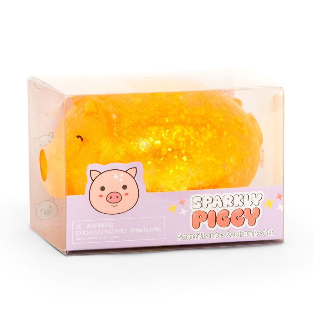 Squishy Sparkly Piggy Sensory Toy Keycraft