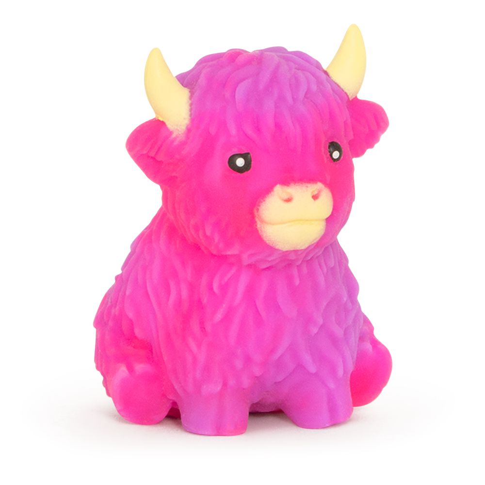 Squishy Rainbow Highland Cow Sensory Toy Keycraft (Assorted)