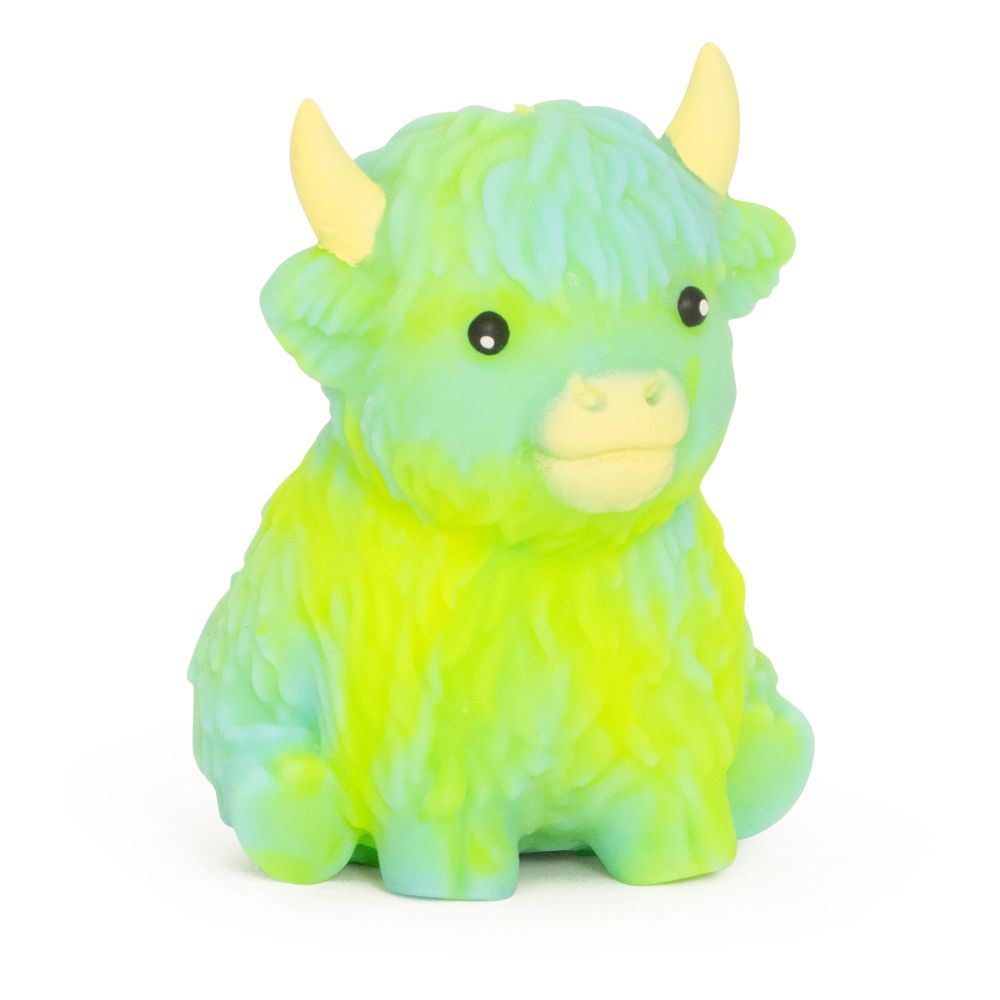 Squishy Rainbow Highland Cow Sensory Toy Keycraft (Assorted)