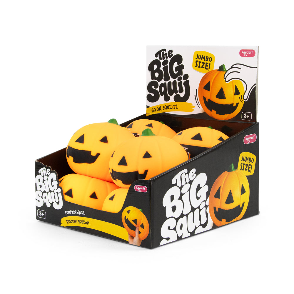 Big Squij Pumpkin Slow-Rise Squishy Halloween Sensory Toy - Keycraft