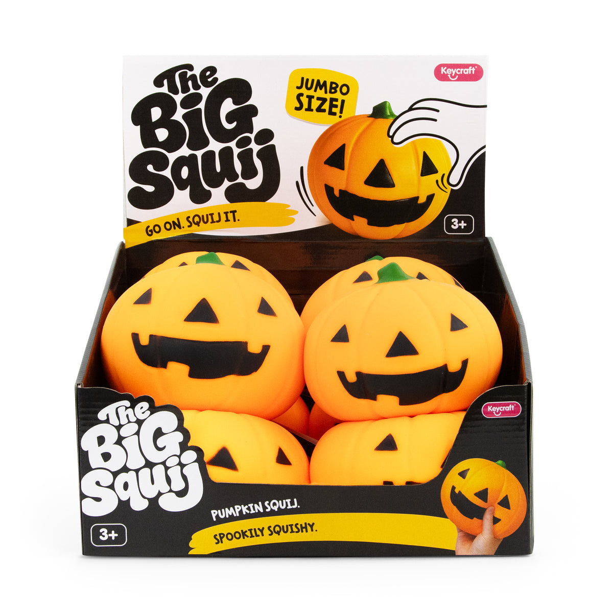 Big Squij Pumpkin Slow-Rise Squishy Halloween Sensory Toy - Keycraft