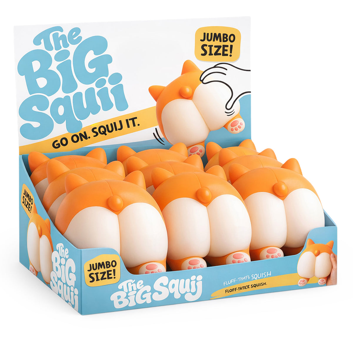 Big Squij Corgi Butt Slow-Rise Squishy Sensory Toy - Keycraft