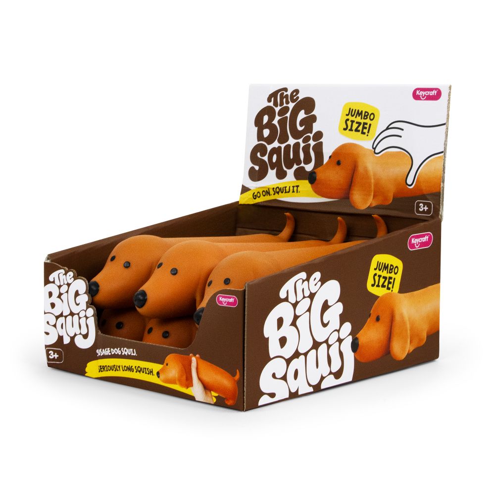 Big Squij Dachshund Slow-Rise Squishy Sensory Toy - Keycraft