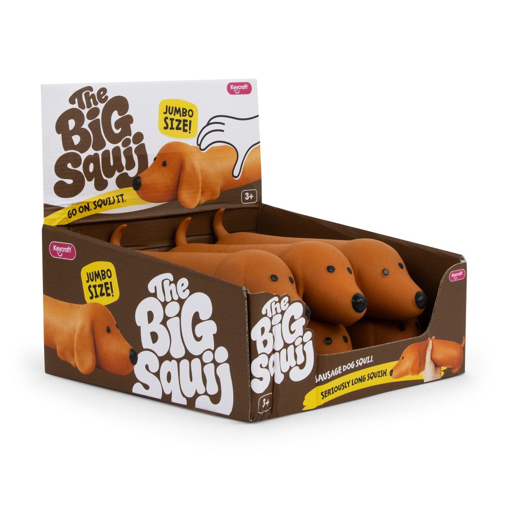 Big Squij Dachshund Slow-Rise Squishy Sensory Toy - Keycraft