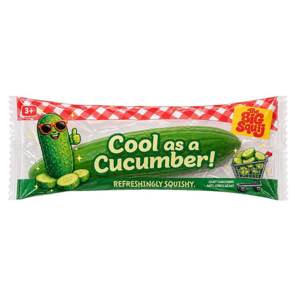 Big Squij Cucumber Slow-Rise Squishy Sensory Toy - Keycraft