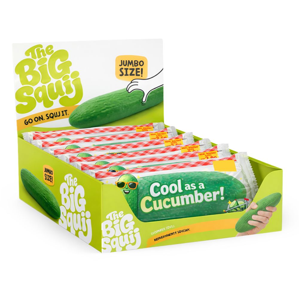 Big Squij Cucumber Slow-Rise Squishy Sensory Toy - Keycraft