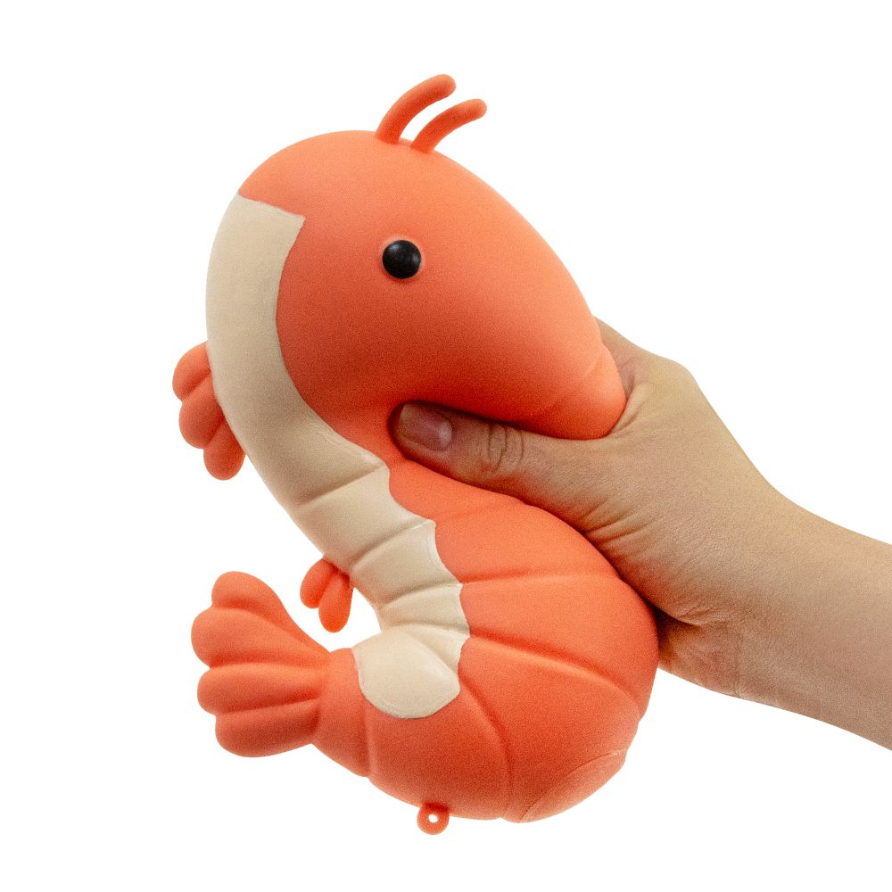Big Squij Shrimp Slow-Rise Squishy Sensory Toy - Keycraft