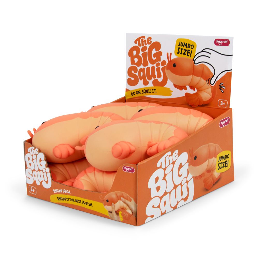 Big Squij Shrimp Slow-Rise Squishy Sensory Toy - Keycraft