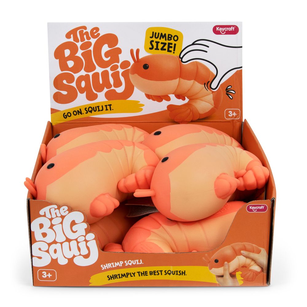 Big Squij Shrimp Slow-Rise Squishy Sensory Toy - Keycraft