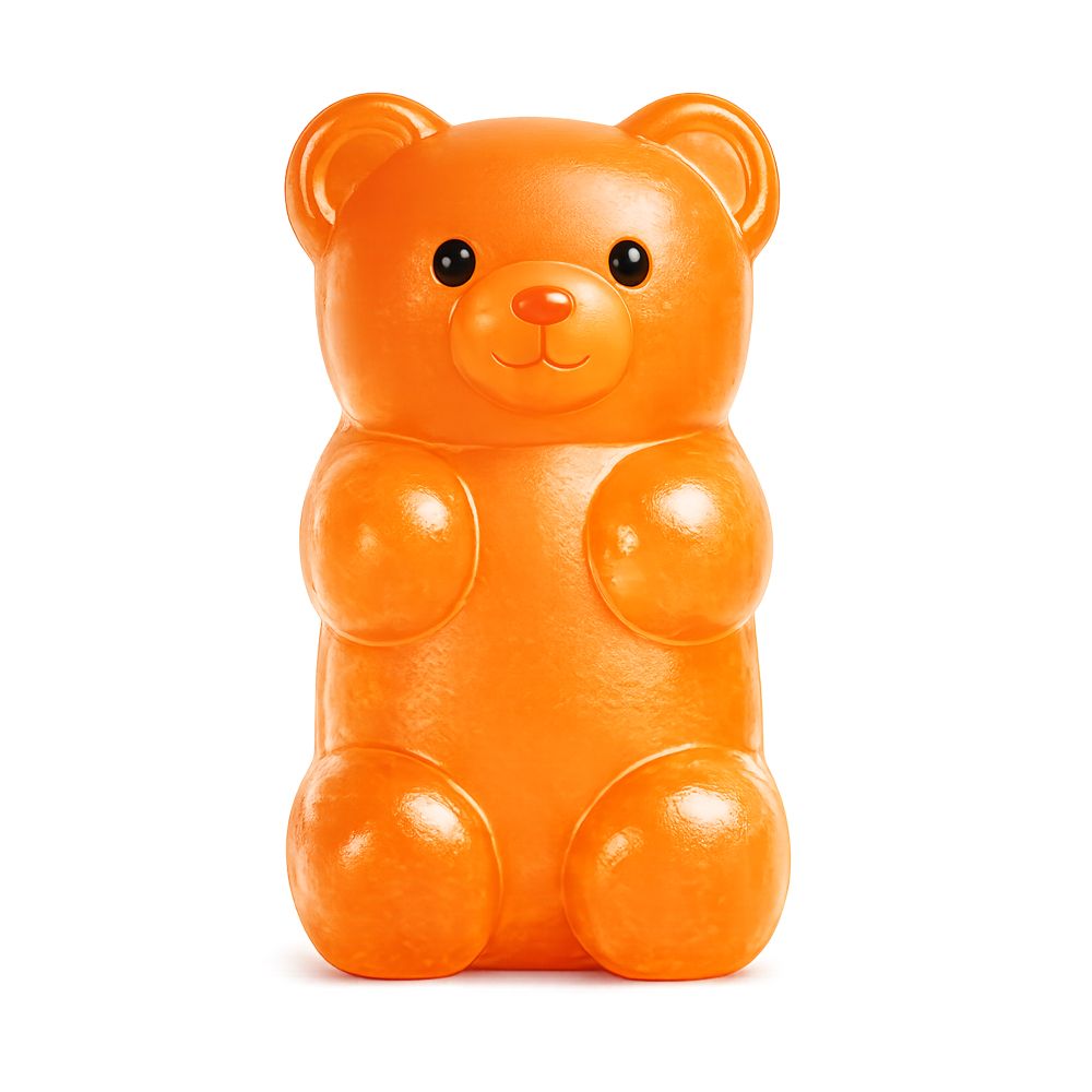 Big Squij Gummy Bear Slow-Rise Squishy Sensory Toy - Keycraft