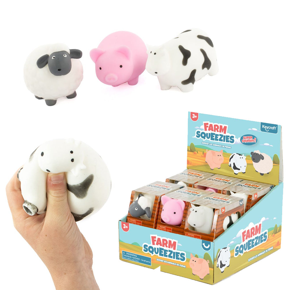 Farm Squeezies Squishy Sensory Toy Keycraft (Assorted)