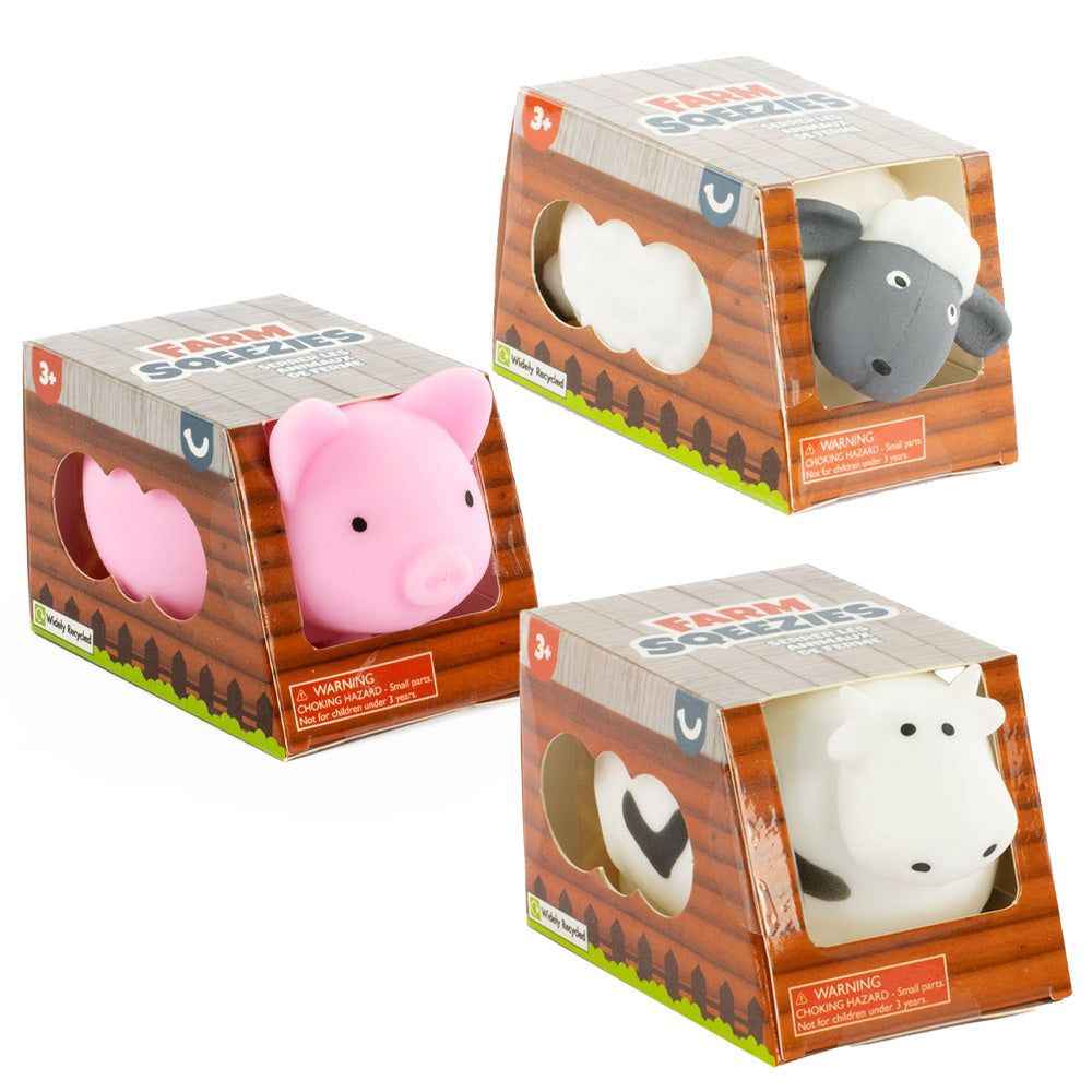 Farm Squeezies Squishy Sensory Toy Keycraft (Assorted)