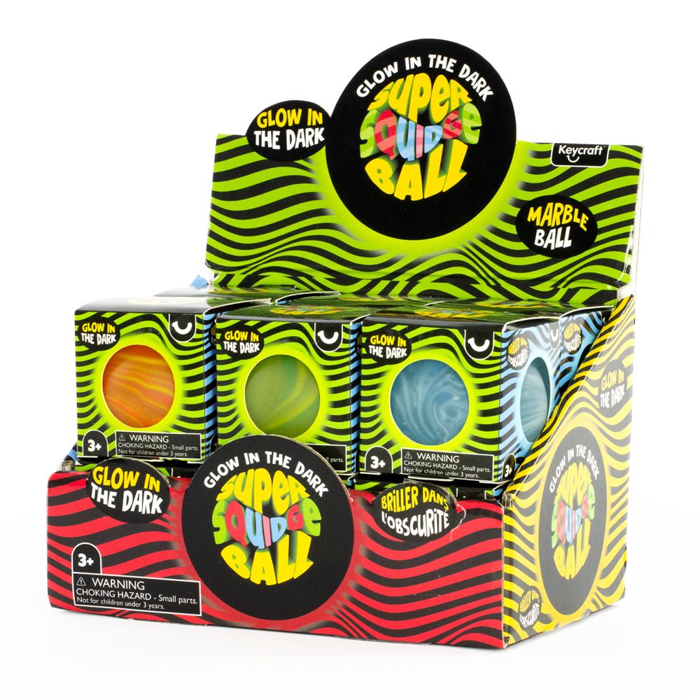 Glow in the Dark Super Squidge Ball Squishy Sensory Toy Keycraft (Assorted)