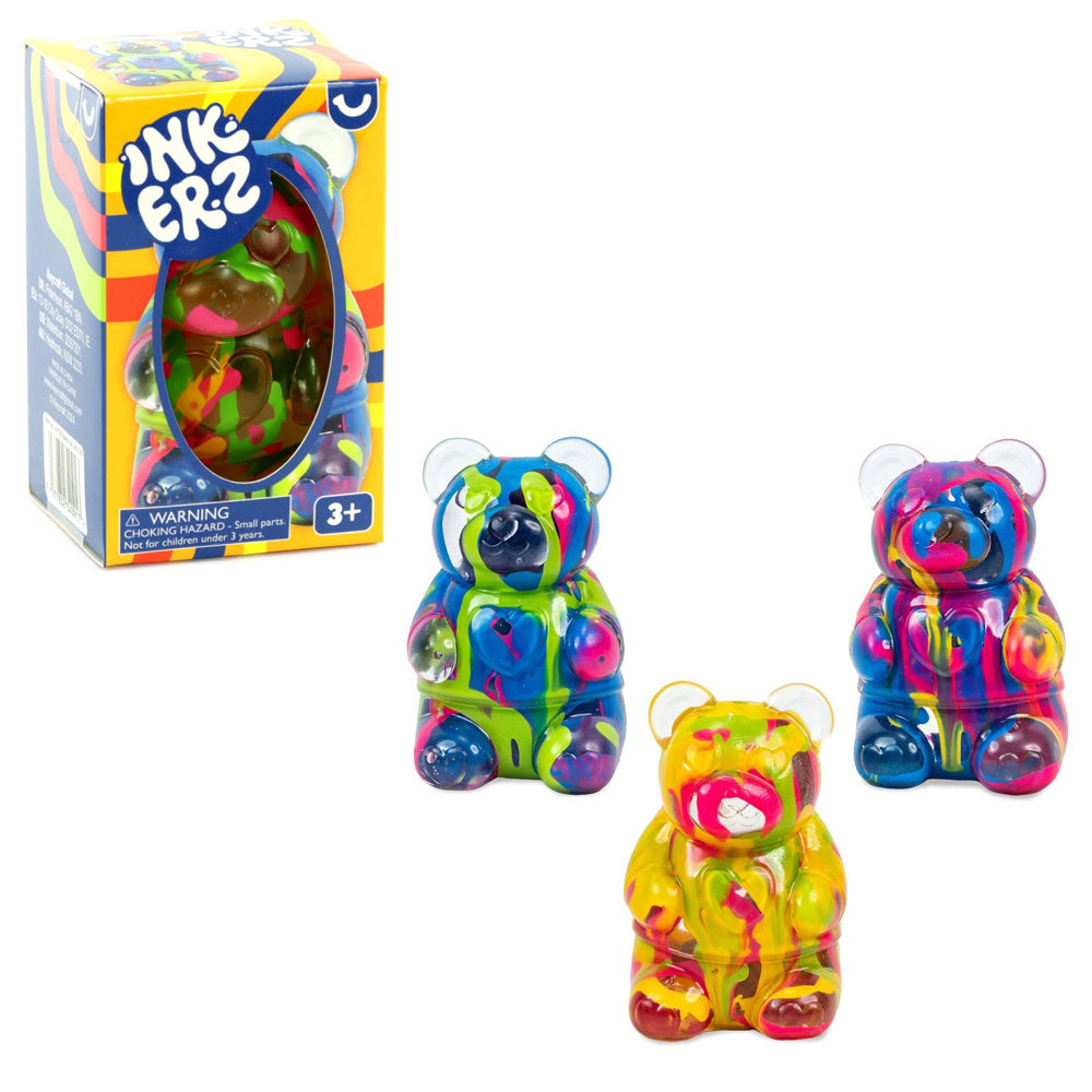 Inkerz Teddy Bear Paint Squish Fidget Sensory Toy by Keycraft Age 3+