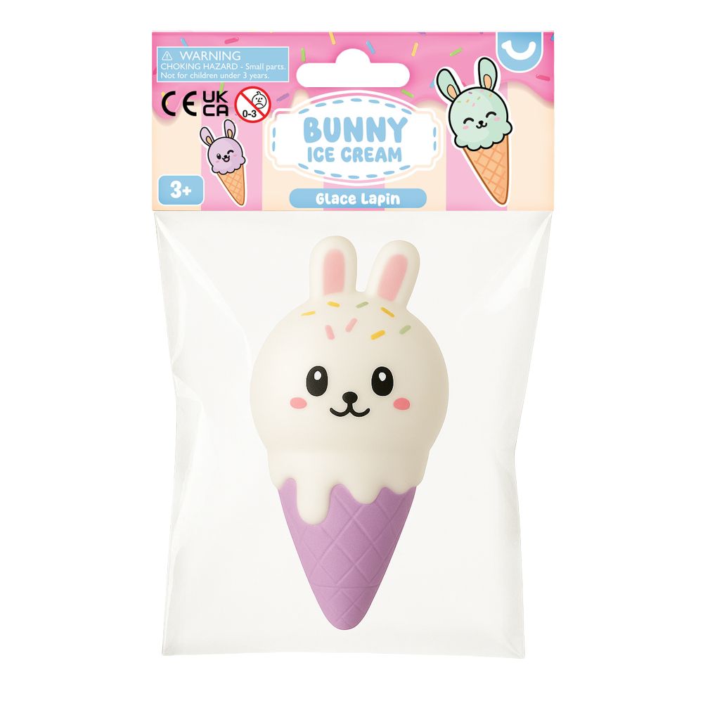Squish Bunny Ice Cream - Squish Sensory Toy by Keycraft