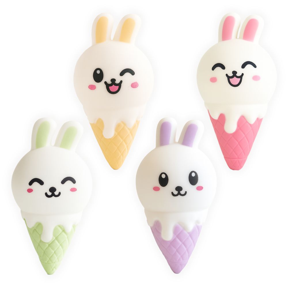 Squish Bunny Ice Cream - Squish Sensory Toy by Keycraft