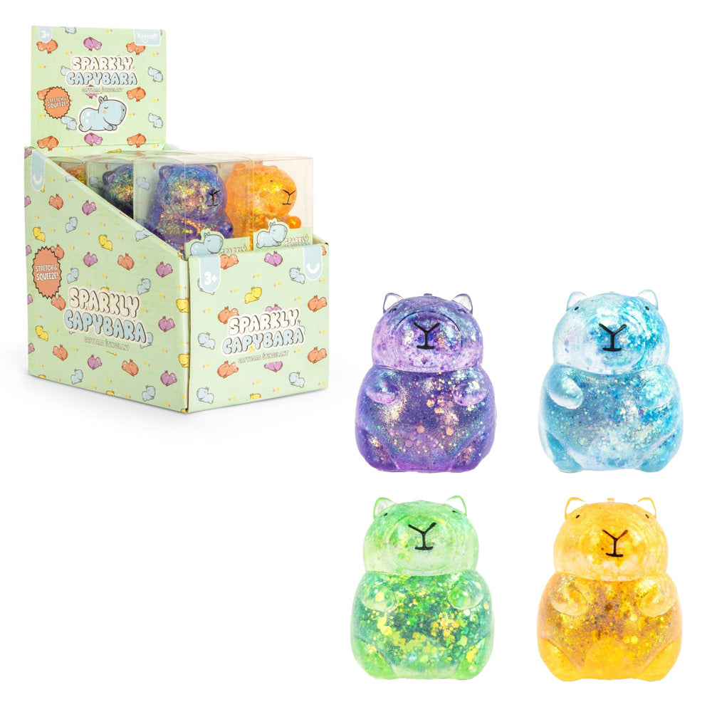 Sparkly Capybara Squishy Sensory Toy Keycraft