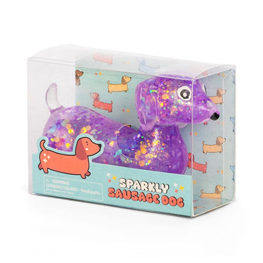 Sparkly Squishy Sausage Dog Sensory Toy Keycraft (Assorted)
