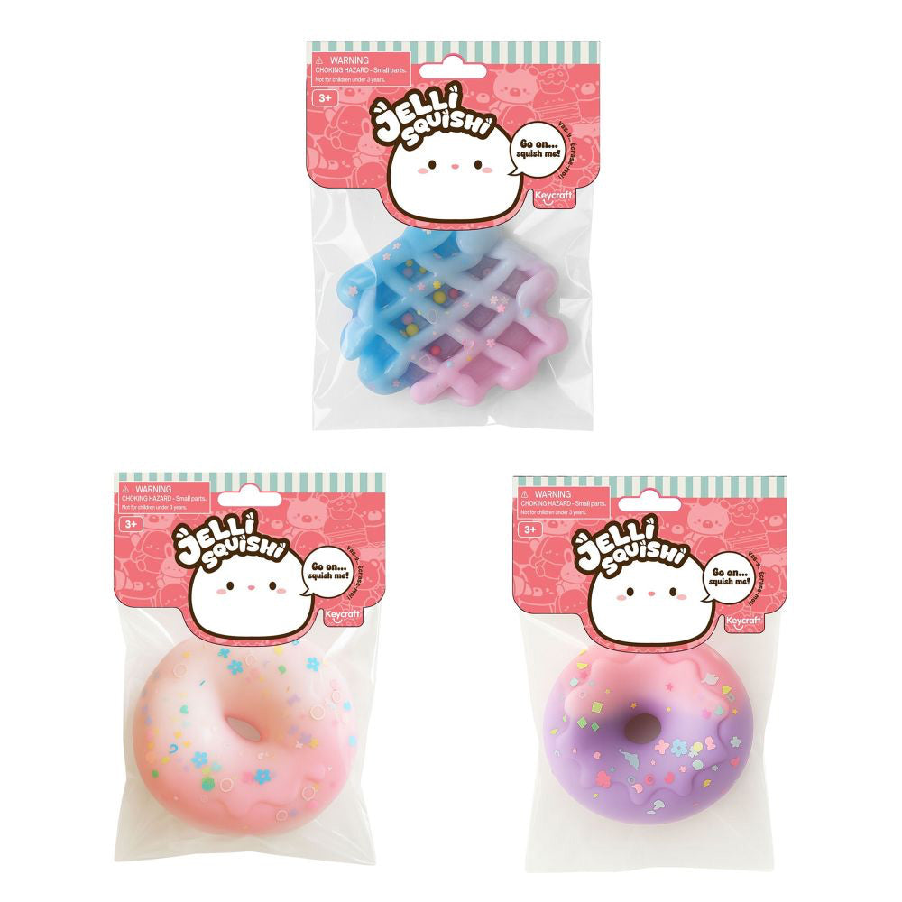 Jelli Squishi Donut & Waffle Sweet Treats Squishy Sensory Toy