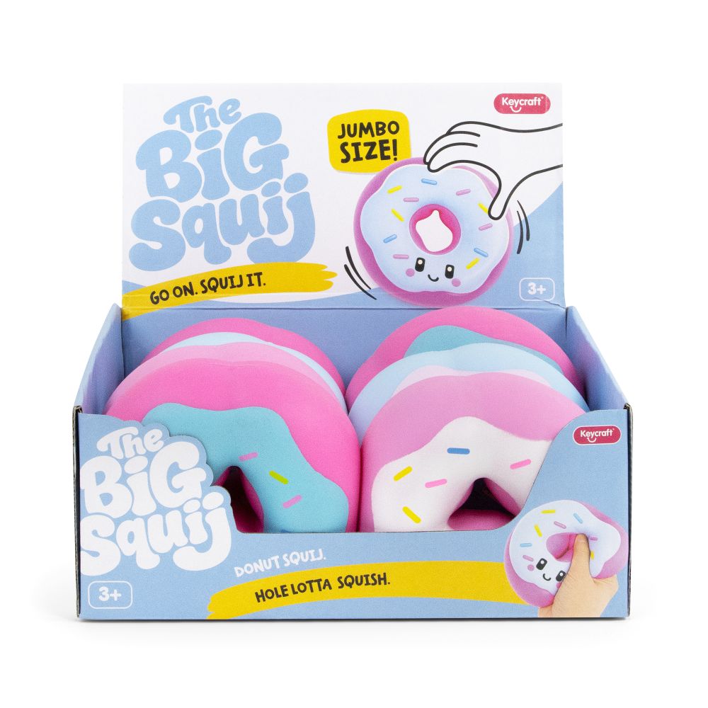 Big Squij Donut Slow-Rise Squishy Sensory Toy - Keycraft (Assorted)