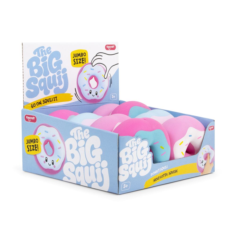 Big Squij Donut Slow-Rise Squishy Sensory Toy - Keycraft (Assorted)