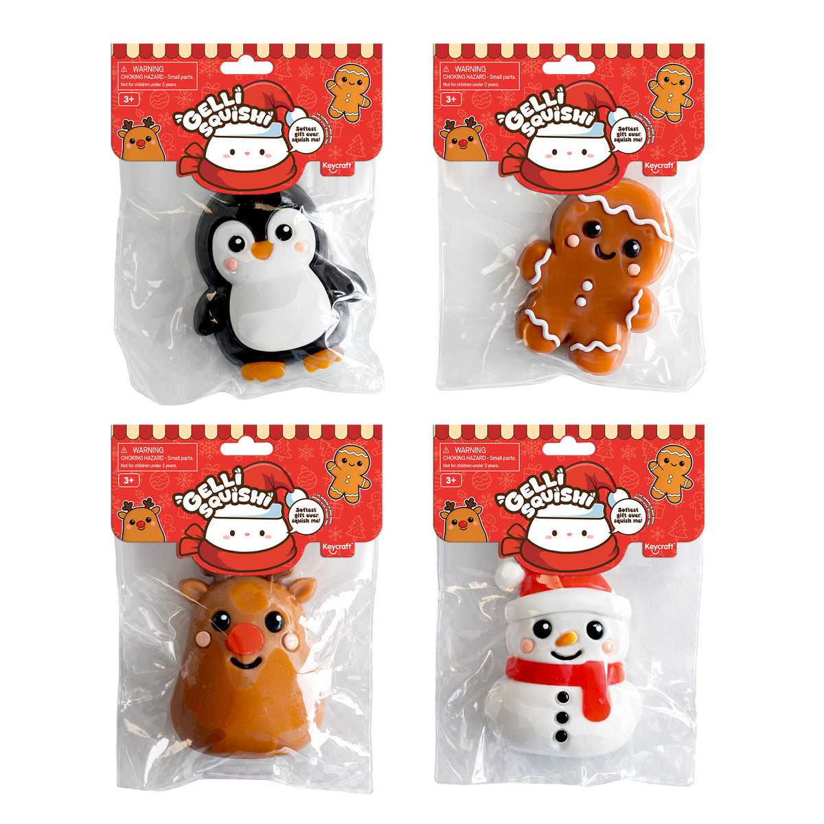 Gelli Squishi Christmas - Squish Sensory Toy by Keycraft
