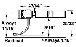 Kadee 804 Standard Medium Centreset Shank Plastic Coupler (1pr) O Gauge