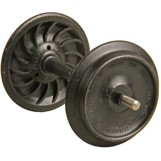 Kadee 961 Black Metal Ribbed Back Wheels (1 Set) G Gauge
